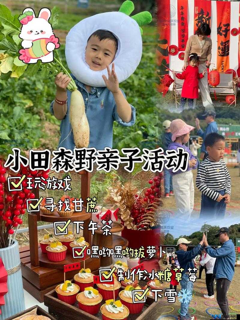 一个小孩和妈妈摘萝卜：体验亲子时光的快乐与收获